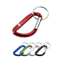 Karabijnhaak sleutelhanger | Aluminium | Metallic afwerking