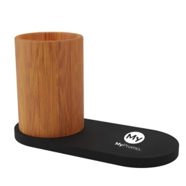 Pad de recharge sans fil | Bois | Porte-crayons inclus