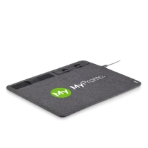XXL multifunctional mouse pad | rPET | Incl. wireless charger