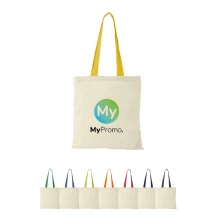 Tote bag | Cotton 100g/m² | 42x38 cm | Coloured handles