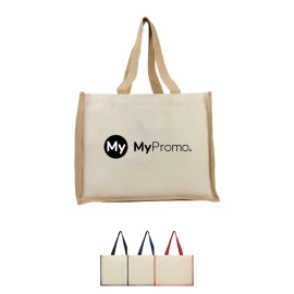 Sac de courses | Toile 320 g/m² et jute 320 g/m² | 23 L | Résistance jusqu'à 12 kg | Certifié OEKO-Tex