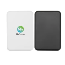 Batterie externe magnétique sans fil | Plastique recyclé | 5000 mAh | Recharge deux appareils en même temps