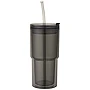 Gobelet | Plastique Tritan | 480 ml | Double paroi | Couvercle pivotant | Paille