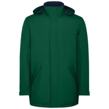 Roly parka jas | Geweven van gerecycled polyester | Voor heren | Hoge kraag met opvouwbare capuchon