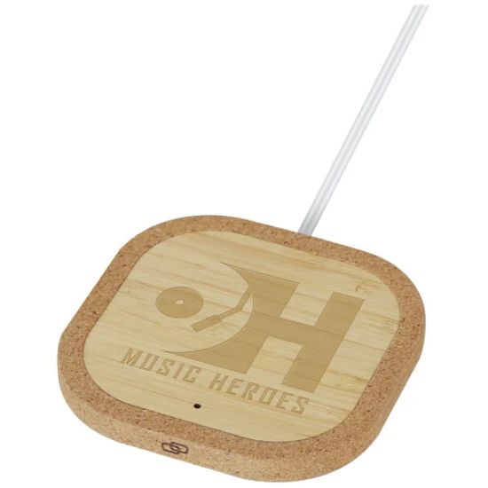 15W wireless charging pad | Cork & bamboo | Sustainable | natural