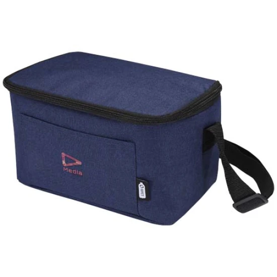 Cooler bag | Recycled polyester | 2L | For 6 cans | Front open pocket | heather navy
