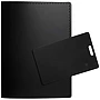 Reisepasshülle mit Smart-Tag | Leder und PVC | Apple Find My & Google Find My Device | Kabellos aufladbarer Akku | 10,5x14x1 cm