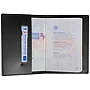 Reisepasshülle mit Smart-Tag | Leder und PVC | Apple Find My & Google Find My Device | Kabellos aufladbarer Akku | 10,5x14x1 cm