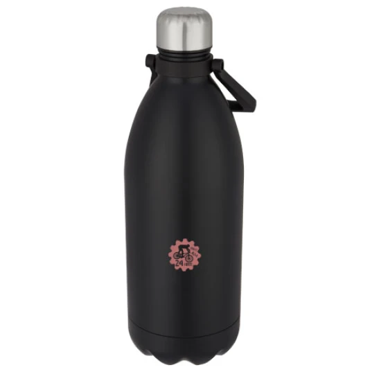 Thermo bottle | Stainless steel | 1.5L | Easy to carry | solid black