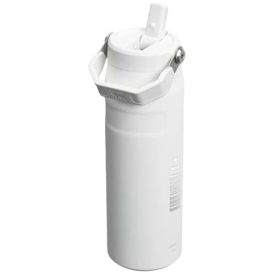 Stanley IceFlow™ 2.0 water bottle | Recycled stainless steel | 700ml | With flip straw | Featherweight | frosted white