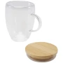 Tazza termica | Vetro | 350 ml | Coperchio in bambù