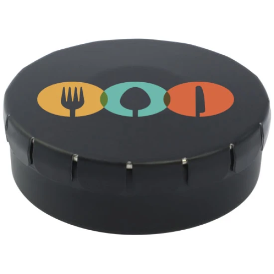 Chocolate box | Tin container | Easy opening | Various colours | Made in France | solid black