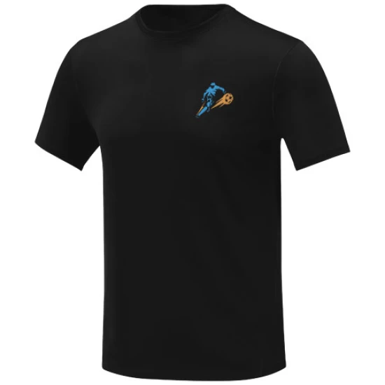 Round neck t-shirt | 105 g/m² polyester fabric | For men | solid black