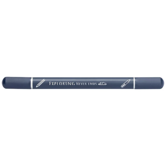 Ballpoint & A5 notebook set | Recycled polyester & paper | 80 lined sheets | Durable | navy