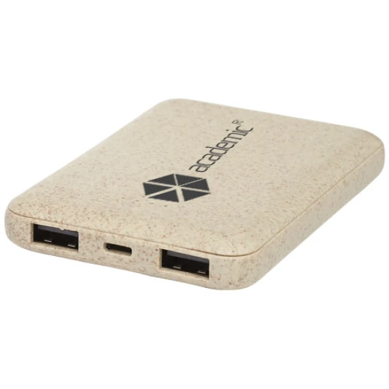 Power bank | 5000 mAh | Wheat straw | beige