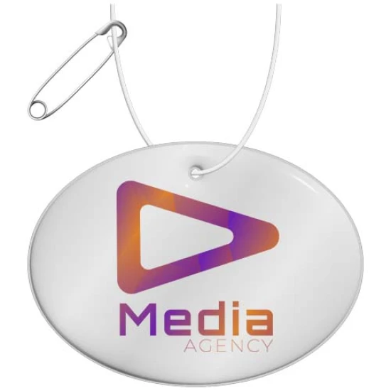 Round hanger | PVC | Reflective large neon | With white string and safety needle | Lightweight | white