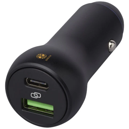55W car charger | Aluminium | USB-C/USB-A | solid black