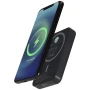 Magnetische kabellose Powerbank | Recycelter Kunststoff | 5000 mAh | Gleichzeitiges Laden von zwei Geräten