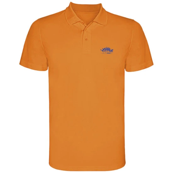 Roly polo shirt | Polyester | Knitted collar | For kids | fluor orange
