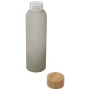 Wasserflasche | Borosilikatglas und Bambus | 500 ml | Mattes Finish