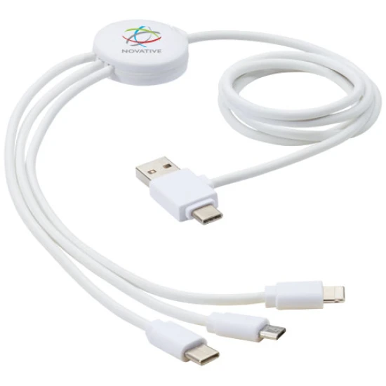 Pure 5-in-1 charging cable | Plastic | Antibacterial additive | white