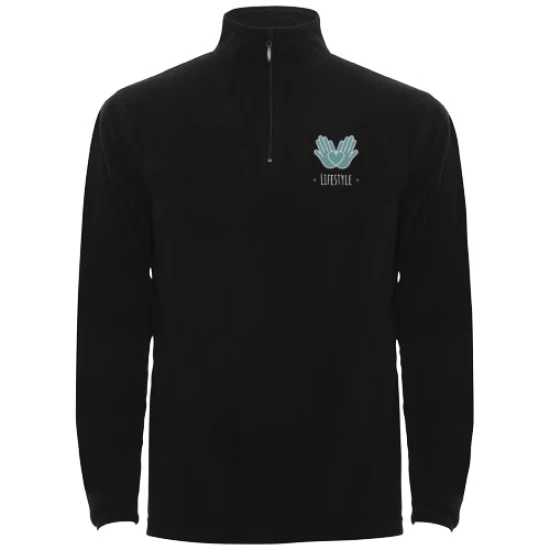 Roly fleece jas | 100% polyester | 155 g/m² | Halve rits | zwart