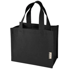 Tragetasche | GRS-zertifizierte recycelte Baumwolle 220 g/m² | 35 cm Griffe | Hauptfach mit Bodenfalte | Nachhaltig