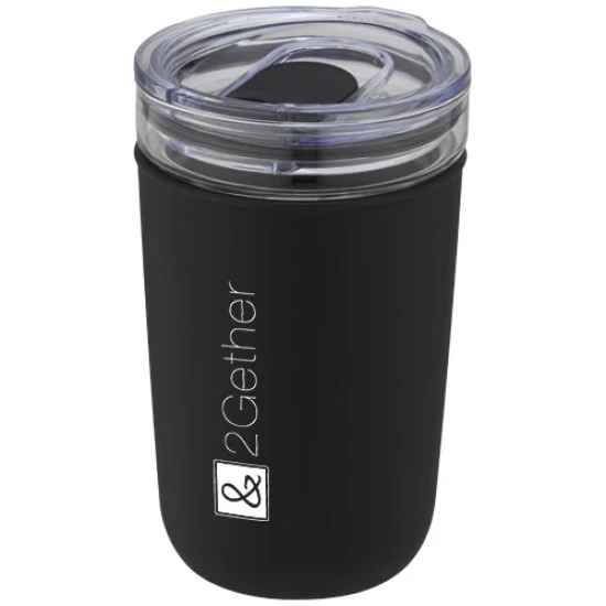 Tumbler | Glas en gerecycled plastic | 450ml | zwart