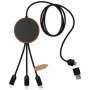 Cavo di ricarica 5-in-1 | Wood & rPet | Logo luminoso | Pad di ricarica da 10W