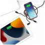 Cavo di ricarica 5-in-1 | Wood & rPet | Logo luminoso | Pad di ricarica da 10W