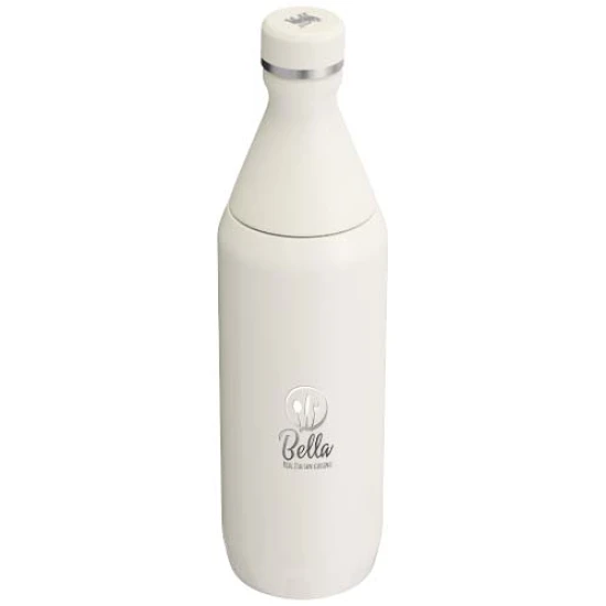 Stanley All Day Slim water bottle | Recycled stainless steel | 600ml | Two-piece opening | High quality | cream