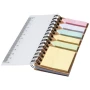 Cuaderno espiral | PP | 40 páginas rayadas | Con 25 notas adhesivas de colores