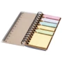 Cuaderno espiral | PP | 40 páginas rayadas | Con 25 notas adhesivas de colores