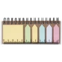Cuaderno espiral | PP | 40 páginas rayadas | Con 25 notas adhesivas de colores