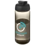 Sportflasche | Tritan | 600 ml | Auslaufsicherer Deckel mit Klappverschluss | Transparent | Hergestellt in Europa