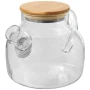 Tetera | Vidrio de borosilicato, bambú y acero inoxidable | 1L | Con colador | Tapa de bambú