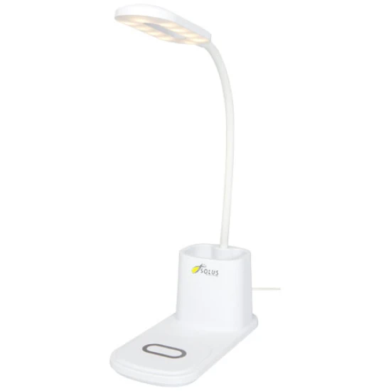 Desk lamp & organiser | ABS | Incl. wireless charger | white