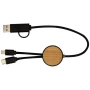 5-in-1 charging cable | Recycled ABS & Bamboo | 30 cm | 27W | Fast charging