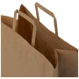 Paper bag | Recycled kraft | 34x35cm | Flat handles | Made in EU