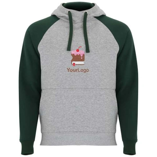 Roly hoodie | Katoen & polyester 280 g/m² | Voor kinderen | Twee-tinten | heather grijs;fles groen