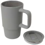 Ceramic mug | 450 ml | With plastic lid and large handle | Matt finish