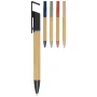 Stylo à bille | Bambou certifié FSC & plastique recyclé | Encre noire | Support de téléphone