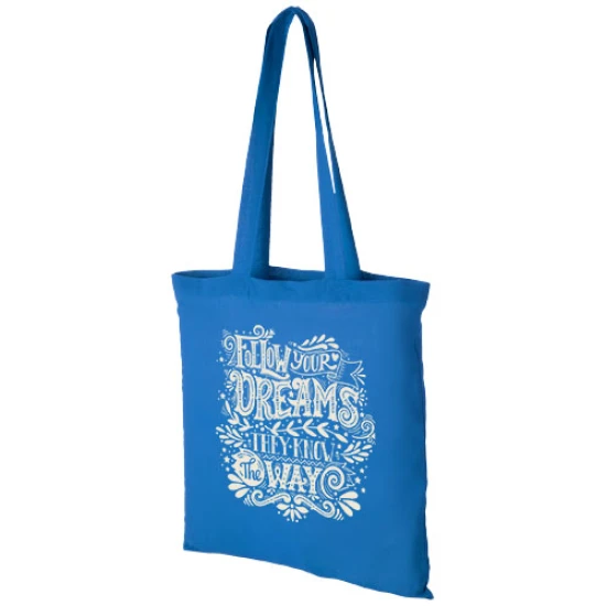 Tote bag | Cotton 180 g/m² | 38x42cm | Resistance up to 5kg | Handles: 30cm | process blue