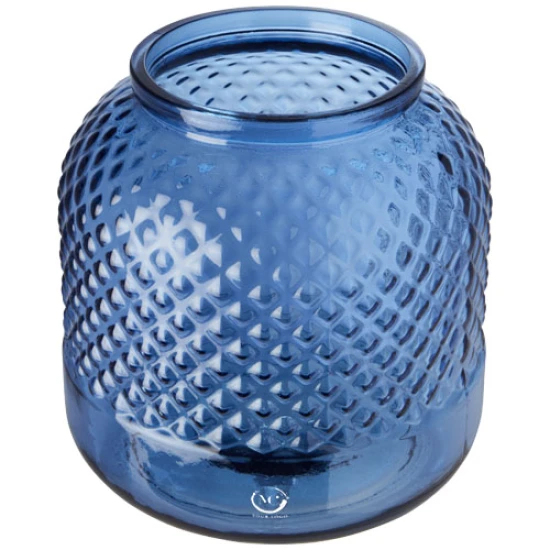 Kandelaar| Gerecycled glas | Gemaakt in Europa | Milieuvriendelijk | blauw