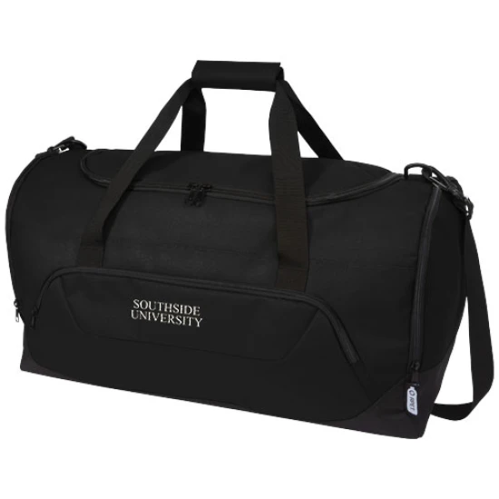 Duffel bag | rPET | 40L | 27 bottles used to make this bag | solid black