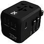 Universele reisadapter | PET kunststof | 33W snelladen | Dubbele USB & Type-C | Geschikt voor 150 landen | Reisdoos