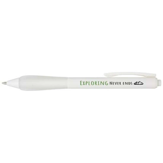 Ballpoint pen | Recycled ABS | Blue ink | With rubber grip | transparent white