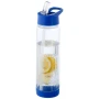 Sport bottle | Tritan | 740ml | Transparent | Twist-on fruit infuser | Flip-top drinking spout