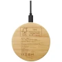 Draadloze oplader | Bamboe | 15W | Met een 50 cm kabel