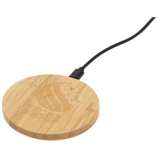 Draadloze oplader | Bamboe | 15W | Met een 50 cm kabel | hout